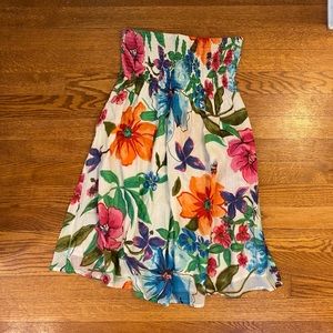 Strapless Floral Sundress
